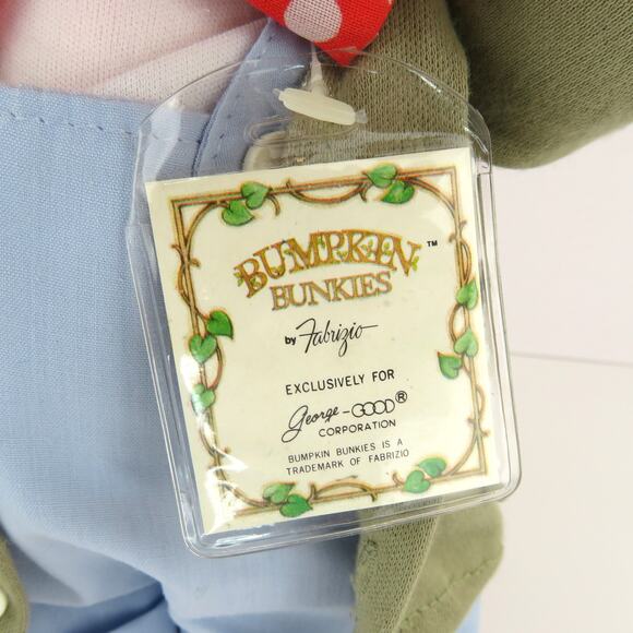 1984 Bumpkin Bunkies Gramps Plush Doll by Fabrizio w/ Stand George Good 12" - Picture 7 of 12